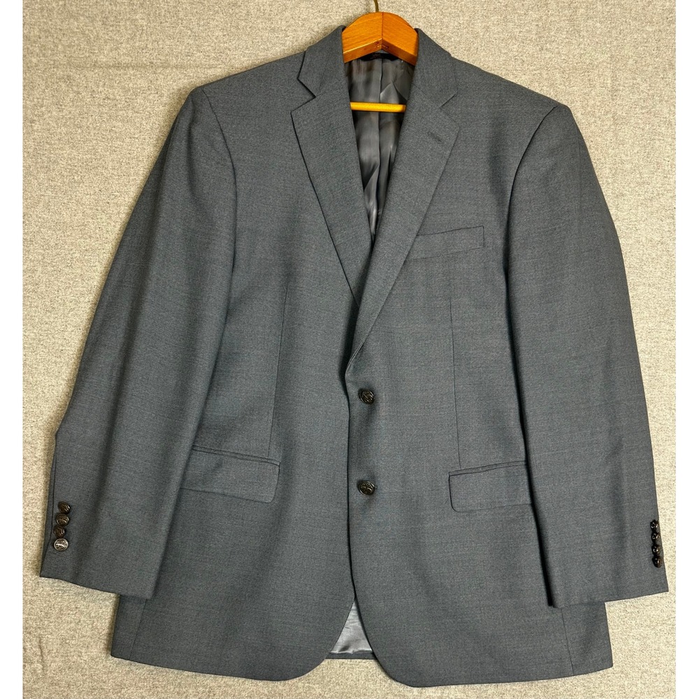 Brooks Brothers Blazer Mens 42R Blue Gay Madison Fit Wool Silver Button Crest